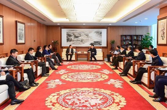 舒印彪鄧建玲會(huì)見(jiàn)中國(guó)能建董事長(zhǎng)汪建平、總經(jīng)理丁焰章