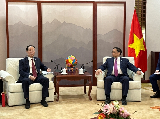 中國(guó)電建黨委書(shū)記、董事長(zhǎng)丁焰章拜會(huì)越南總理范明政