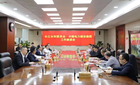 中國電建黨委書記、董事長丁焰章與長江水利委員會黨組書記、主任劉冬順會談
